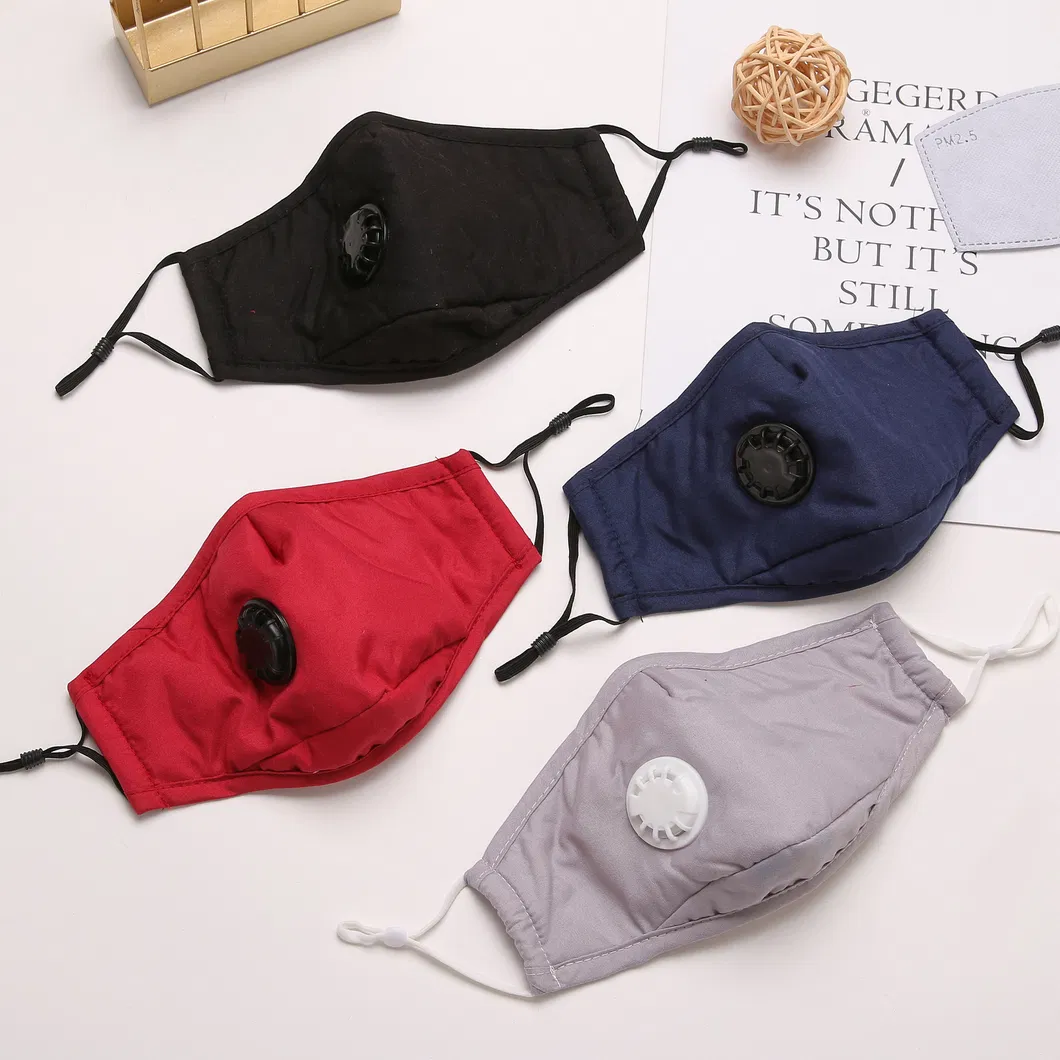 2020 Hot Sale Washable Reusable Cotton Kids Face Maskes with Valve