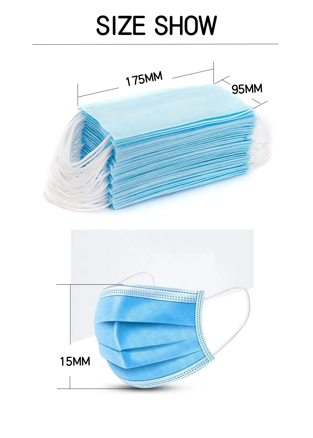 3ply Earloop Antibacterial China Suppliers Ce FDA Disposable Face Mask