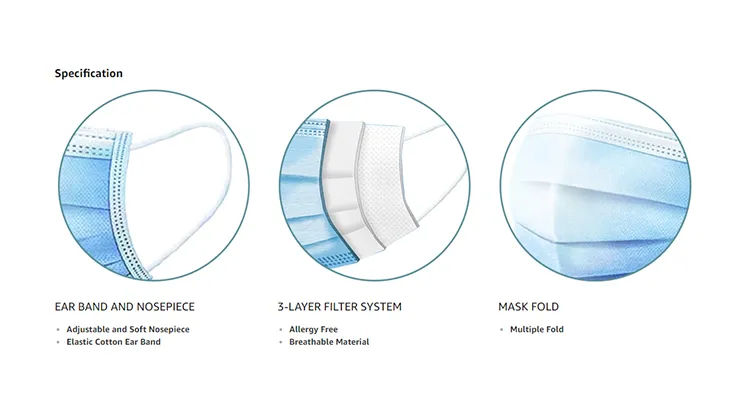 3ply Earloop Face Mask China Suppliers/ Factory Disposable Antivirus Face Mask in Stock