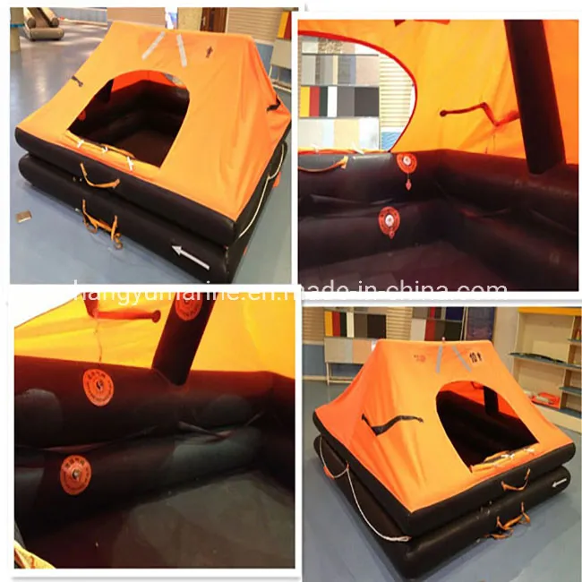 4~12 Persons Marine Inflatable Liferaft ISO9650 Leisure Life Raft