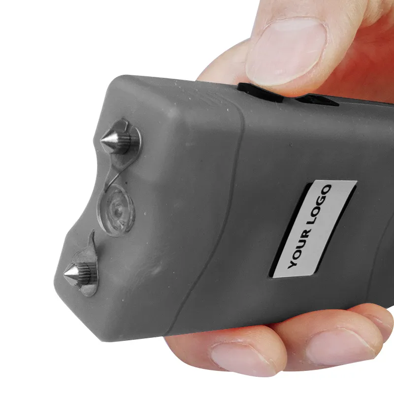 800type Stun Gun High Voltage Rechargeable Battery Electric Shocking Device Flashligh Black