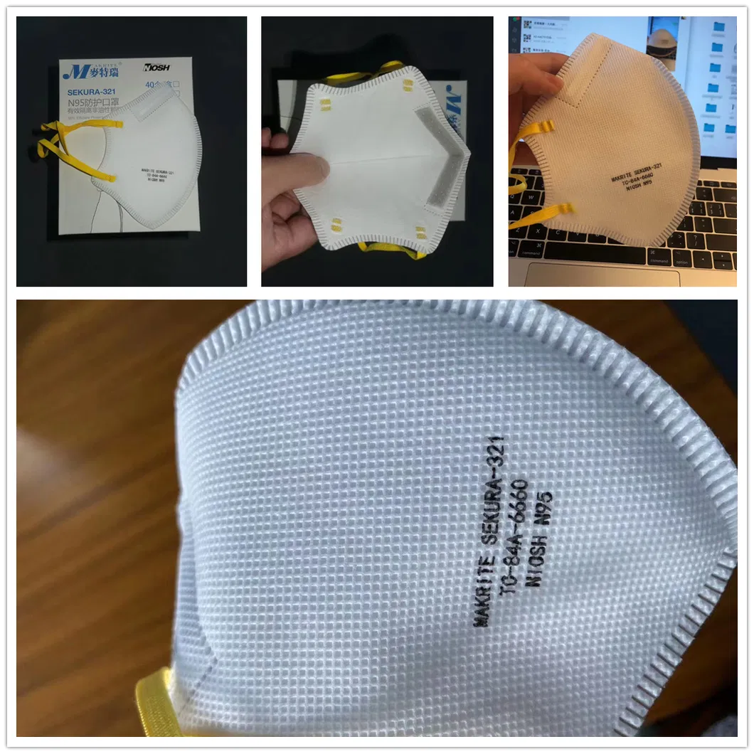 95% Efficient Protection Against Non-Oil Particulates N95 FFP2 Protective Mask
