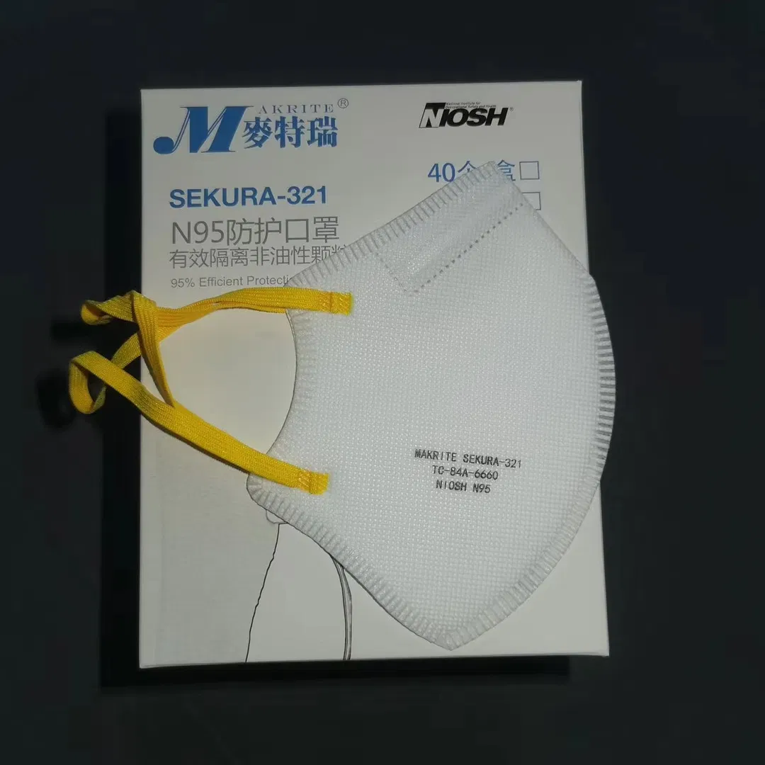 95% Efficient Protection Against Non-Oil Particulates N95 FFP2 Protective Mask