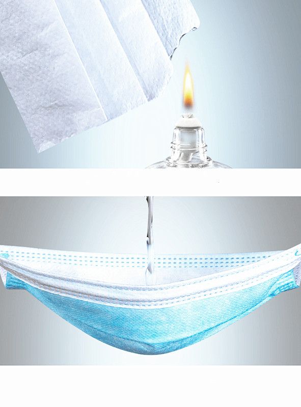 99%Bfe Protective Safety Inspection Oral Dental Non-Woven 3-Layer Dust Mask Disposable Masks for Kids and Adults with Earlobe Lace