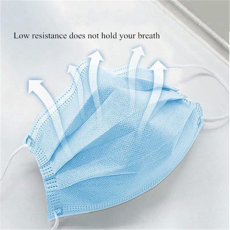 99%Bfe Protective Safety Inspection Oral Dental Non-Woven 3-Layer Dust Mask Disposable Masks for Kids and Adults with Earlobe Lace