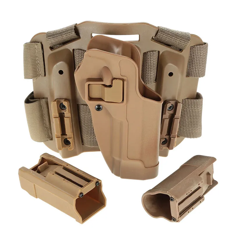 Adjustable Molle Tactical Thigh Pistol Gun Holster Right Handed Drop Leg Holster