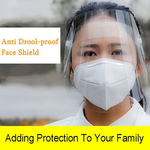 Adjustable Transparent Face Shield with Elastic, Multifunctional Oil Splash Guard Face Shield, Dust-Proof Faceshield