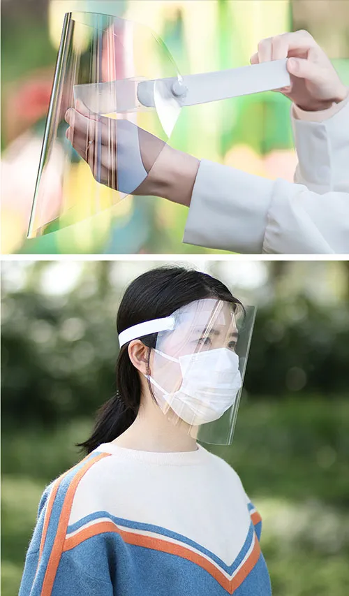 Adjustable Transparent Face Shield with Elastic, Multifunctional Oil Splash Guard Face Shield, Dust-Proof Faceshield