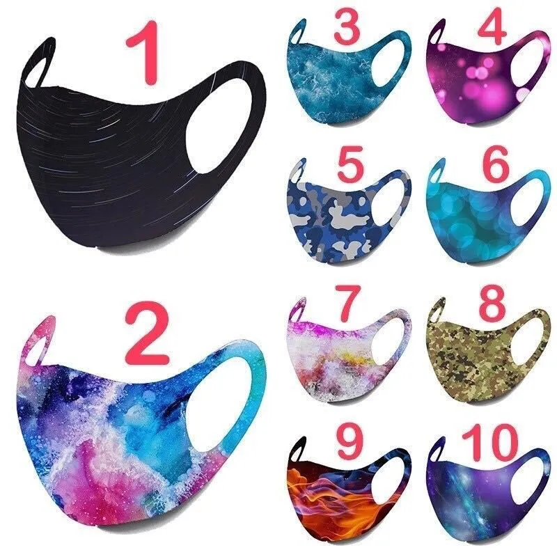 Adults Fashion Masks Reusable Ice Silk Summer Face Mask Washable