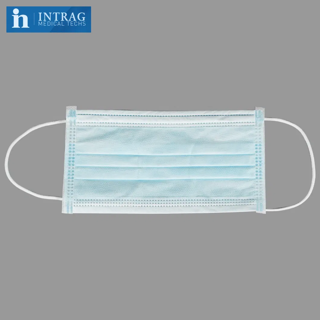 Anti-Bacterial 3-Layer Protective Non-Woven Ear Hook Type Medical Surgical Facial Mask