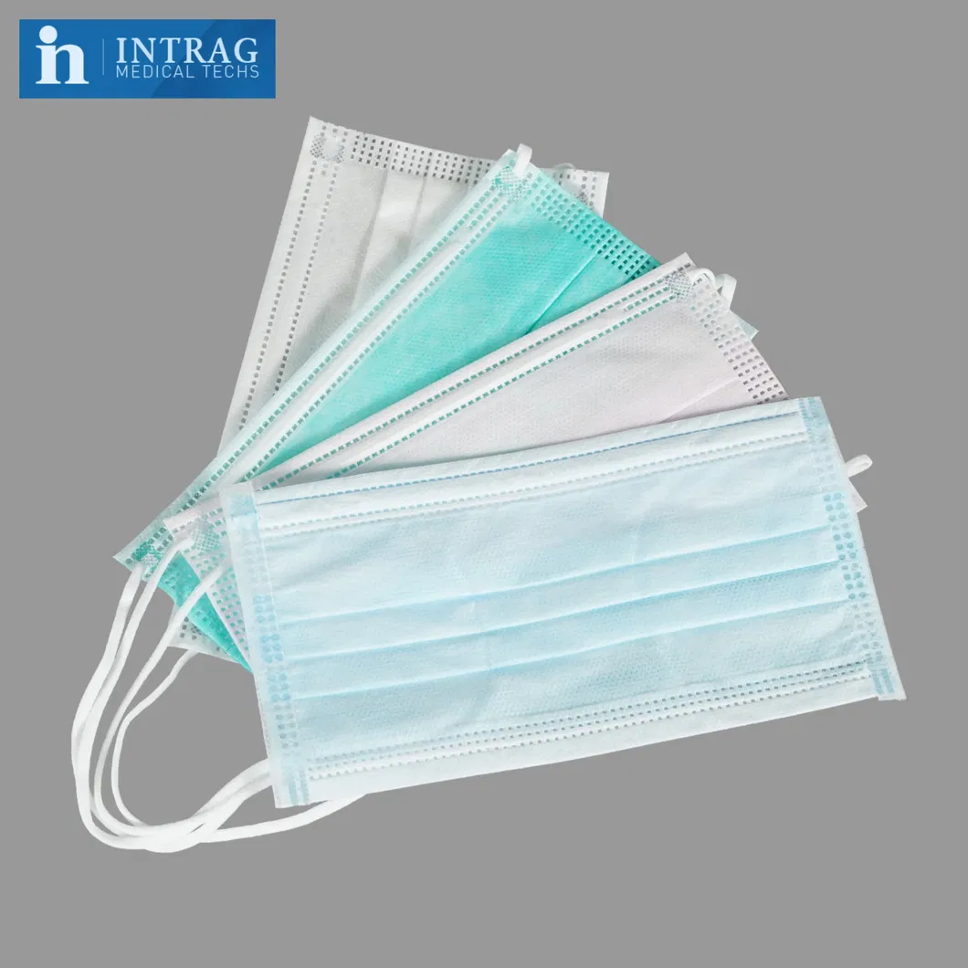 Anti-Bacterial 3-Layer Protective Non-Woven Ear Hook Type Medical Surgical Facial Mask