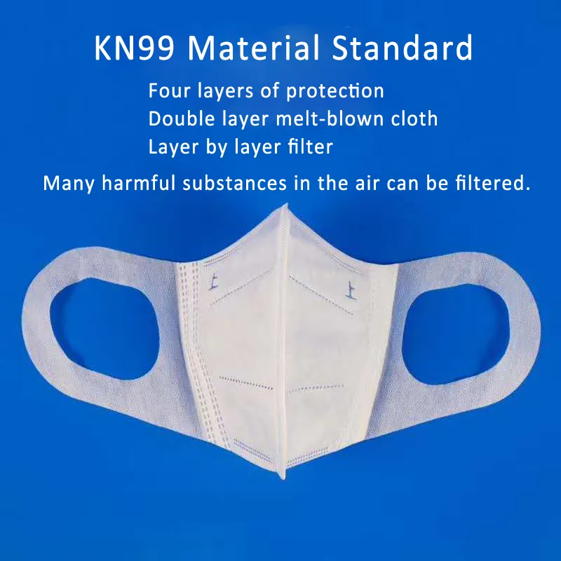 Anti Dust Kn99 FFP2 P3 KN95 Face Mask Folding Respiratory Protection with Ce FDA Certificates