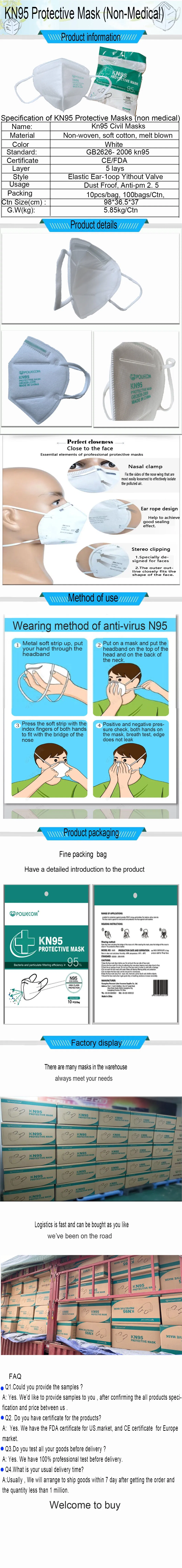 Anti Dusty Earloop Type Non-Woven Face Masks