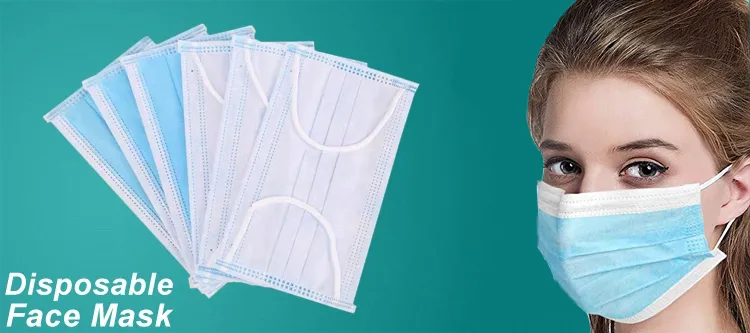 Anti Flu  Mask Filter Non-Woven Facial Respirator Disposable 5ply Face Masks