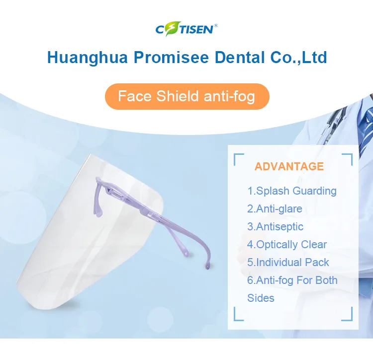 Anti Fog Droplets Transparent Protector Facial Eye Protective Face Shield Glasses Visors with Frame