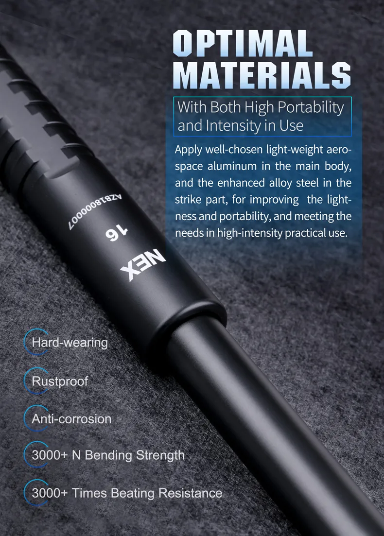 Baton Self Defense Baton Matte Color Everyday Carry Baton
