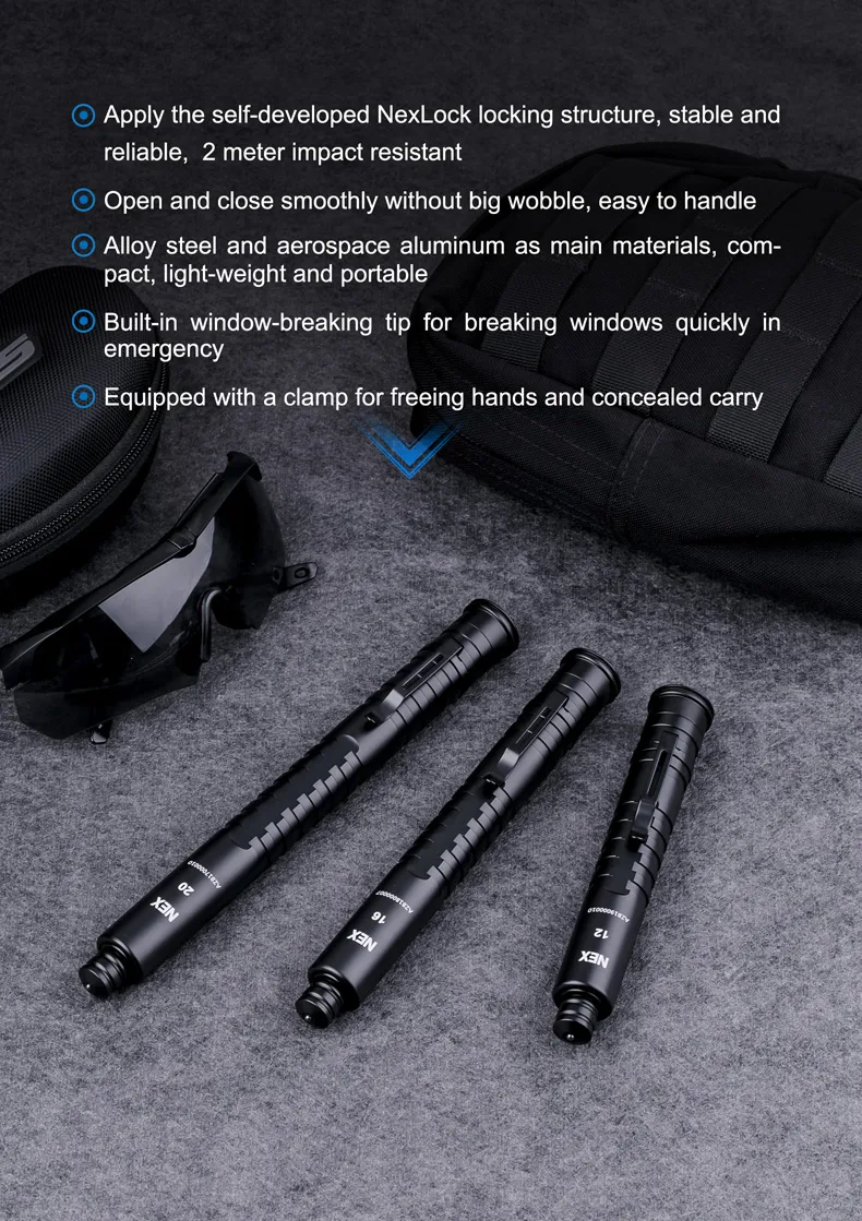 Baton Self Defense Baton Matte Color Everyday Carry Baton
