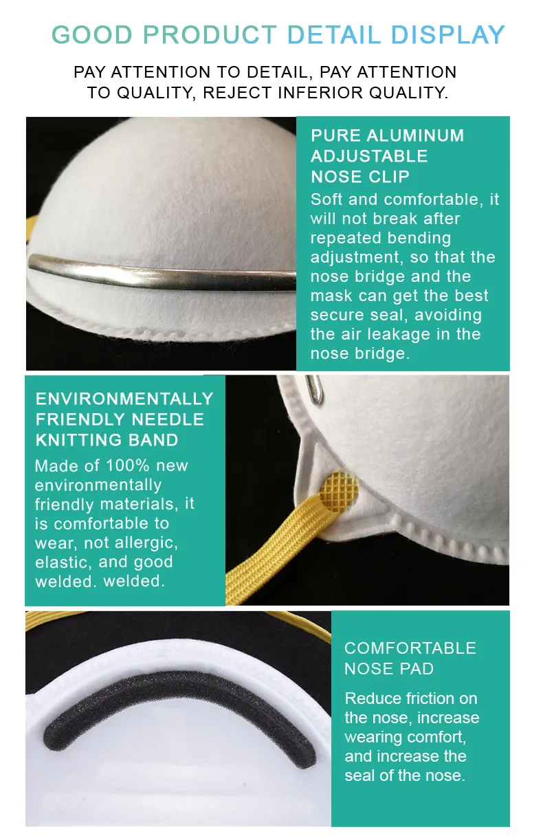 Benehal Supplier Niosh N95 Cup Masks Protective Particulate Respirators