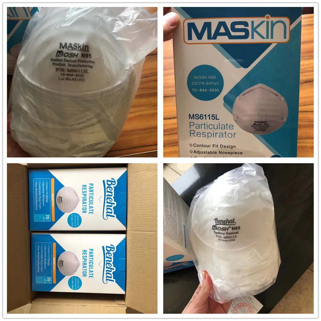Benehal Supplier Niosh N95 Cup Masks Protective Particulate Respirators