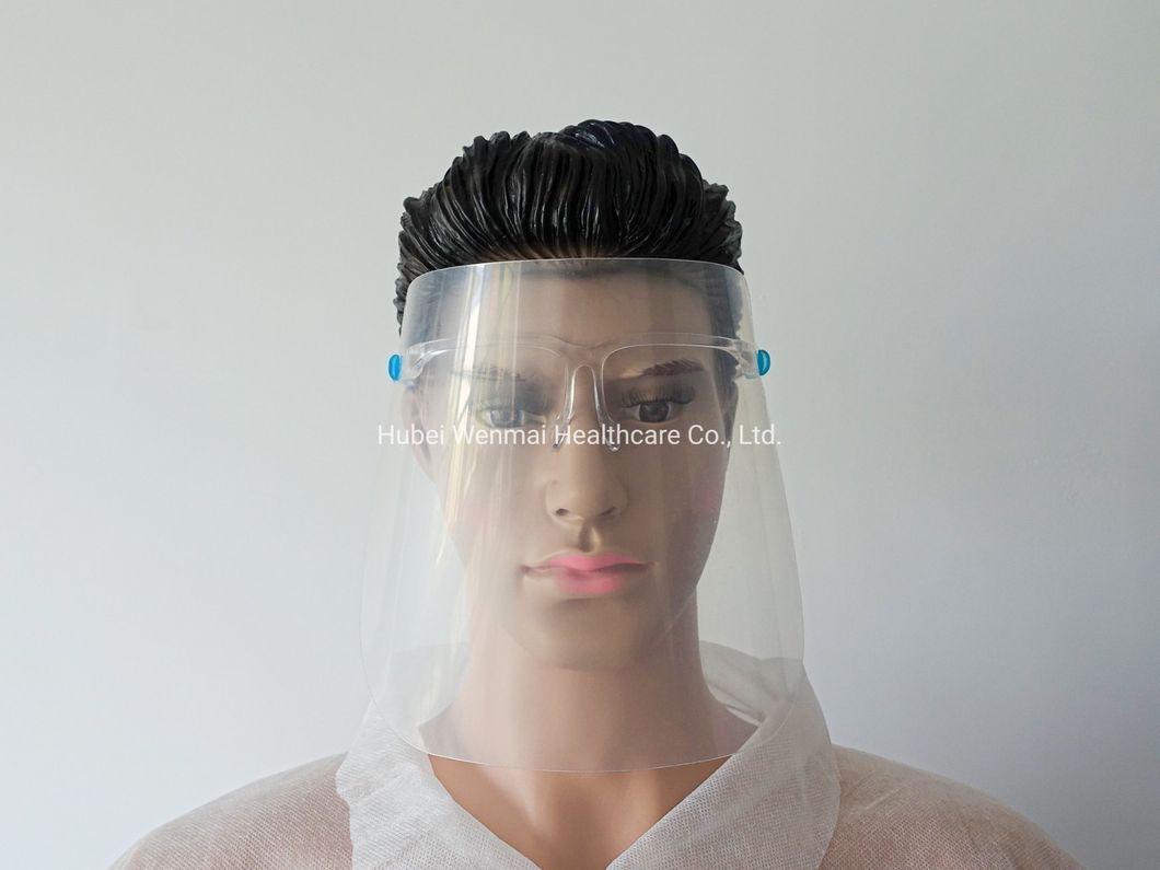 Best Professional Safety Hygiene Splash Isolation Disposable Protective Anti-Fog Clear Plastic Pet Face Shield with Glasses Frame Eye Protection