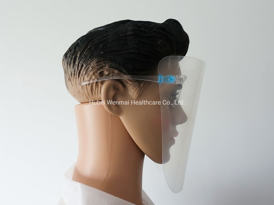 Best Professional Safety Hygiene Splash Isolation Disposable Protective Anti-Fog Clear Plastic Pet Face Shield with Glasses Frame Eye Protection