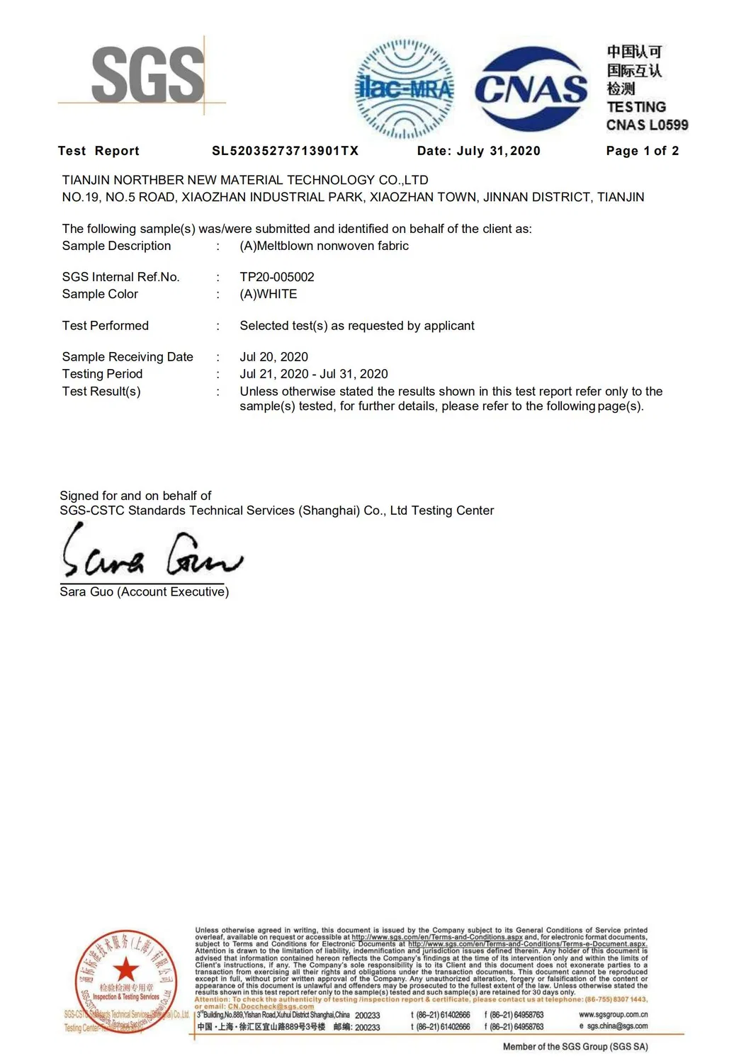 Breathable Waterproof High Filtration Low Resistance Meltblown/Melt Blown Fabric for Face Mask