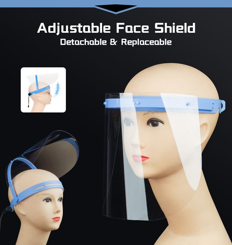 CE Protector Facial Face Shieldmask Transparent Sponge Face Shield Reusable Dental Glasses Face Shield Luxury Adjustable Face Shield