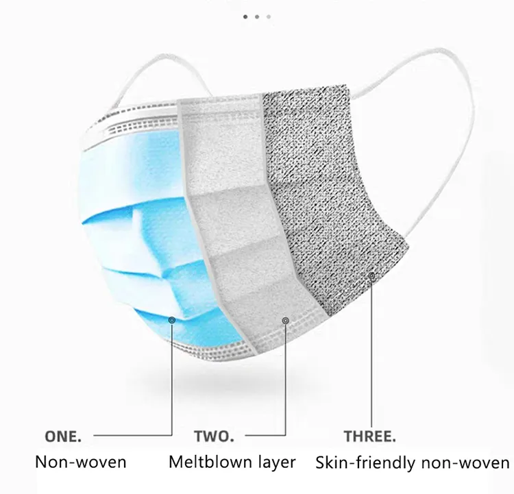 China Supplier Factory Price3 Ply Disposable Outdoor Face Mask
