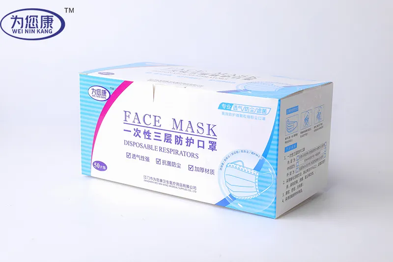 China Supplier of Disposable Nonwoven 3ply Face Mask