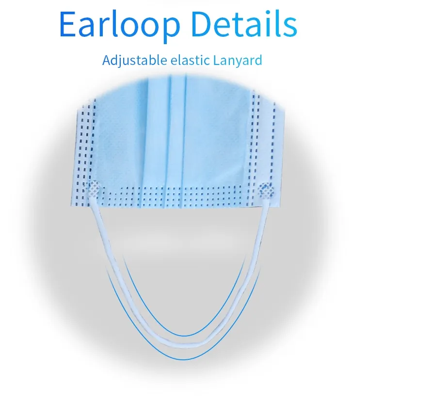 China Supplier of Face Mask Disposable Protective Earloop 3ply Pfe 99%Type II Iir List Face Mask