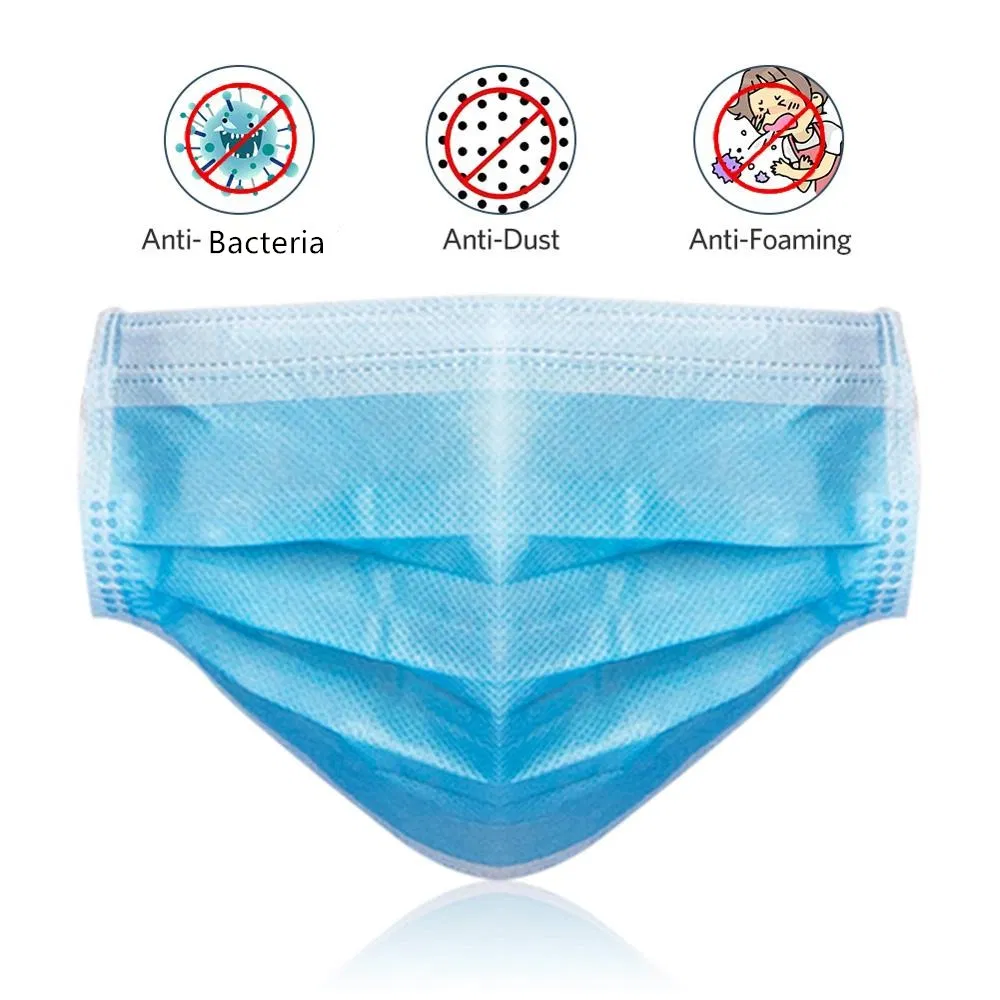 China Suppliers Antibacterial 3 Ply Disposable Face Mask