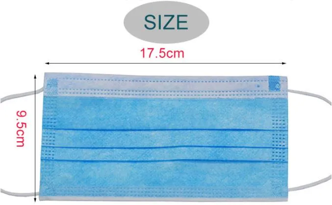 China Suppliers Antibacterial 3 Ply Disposable Face Mask