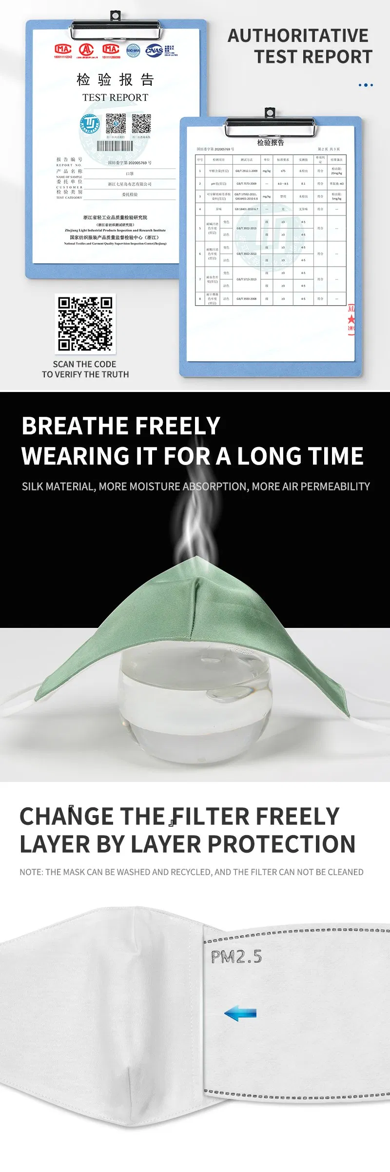 China Supplies Stylish Protection 4 Ply Filter Pm2.5 Poplin Cloth Mask for Adult