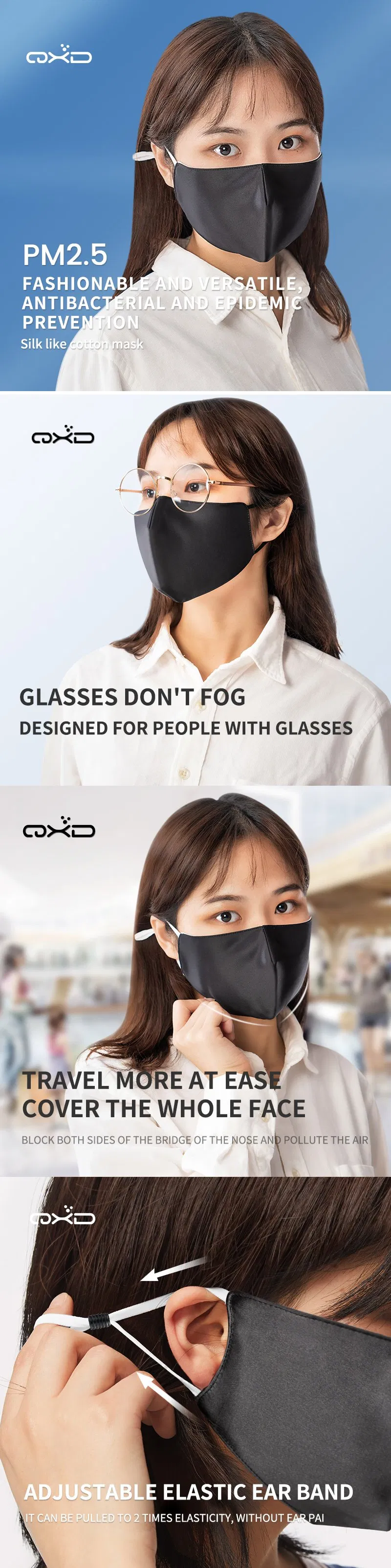 China Supplies Stylish Protection 4 Ply Filter Pm2.5 Poplin Cloth Mask for Adult