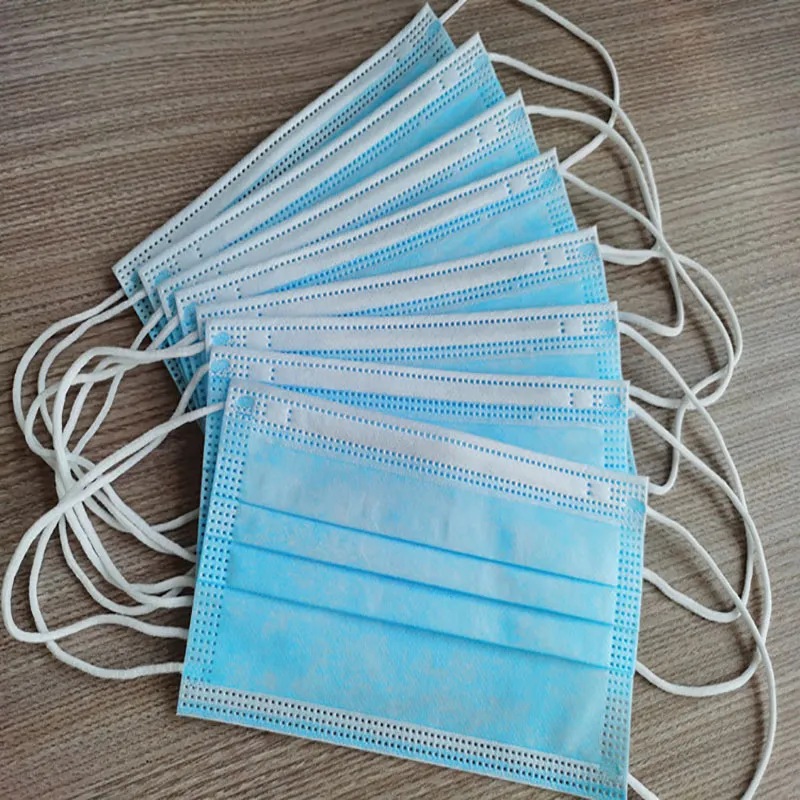 Disposable 3ply Facial Mask High Quality Anti Fog Dust Protective Lace up and Ear Hanging Face Mask