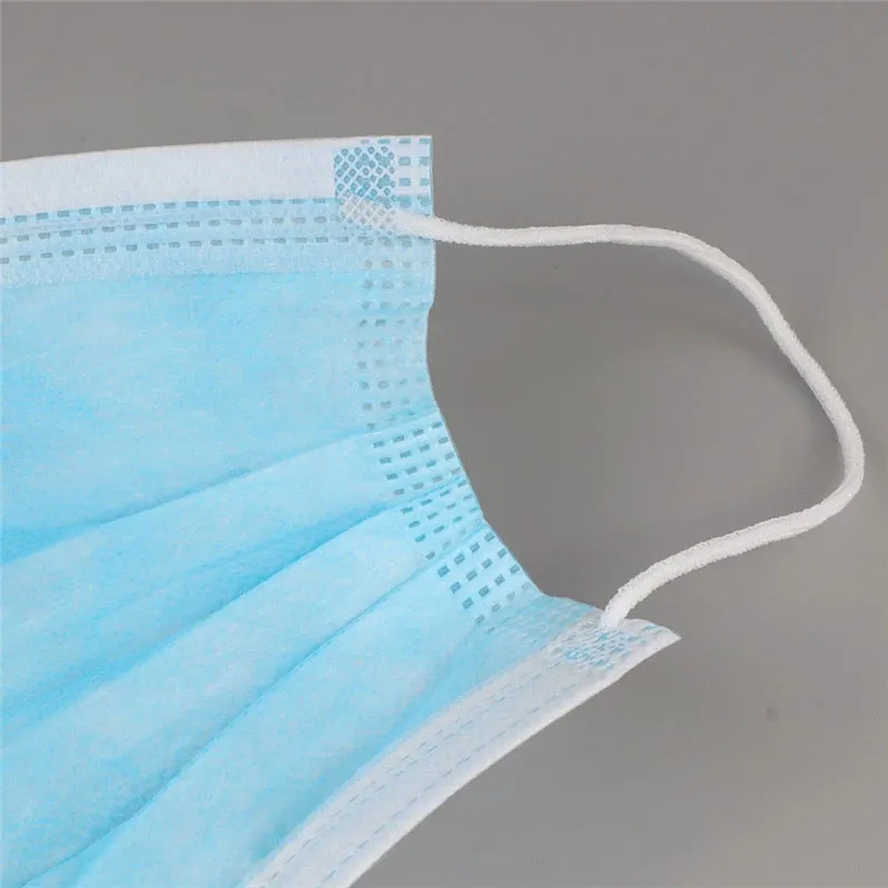 Disposable 3ply Facial Mask High Quality Anti Fog Dust Protective Lace up and Ear Hanging Face Mask