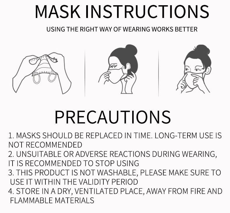 Disposable Earloop 3 Ply Dust Civil Face Masks of Prevention Virus Dust