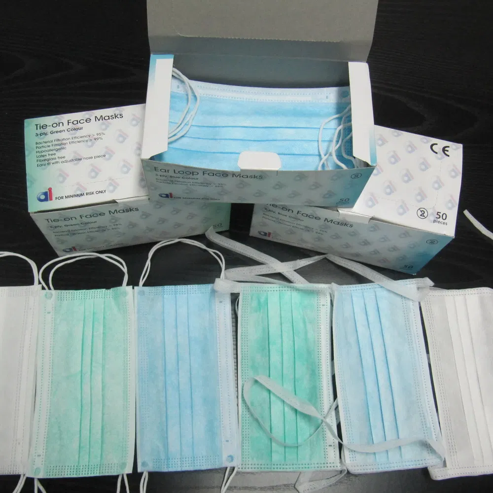 Disposable Face Mask 3 Ply Non Woven Anti Flu Virus Dust Mouth Mask Dental Doctor Face Masks