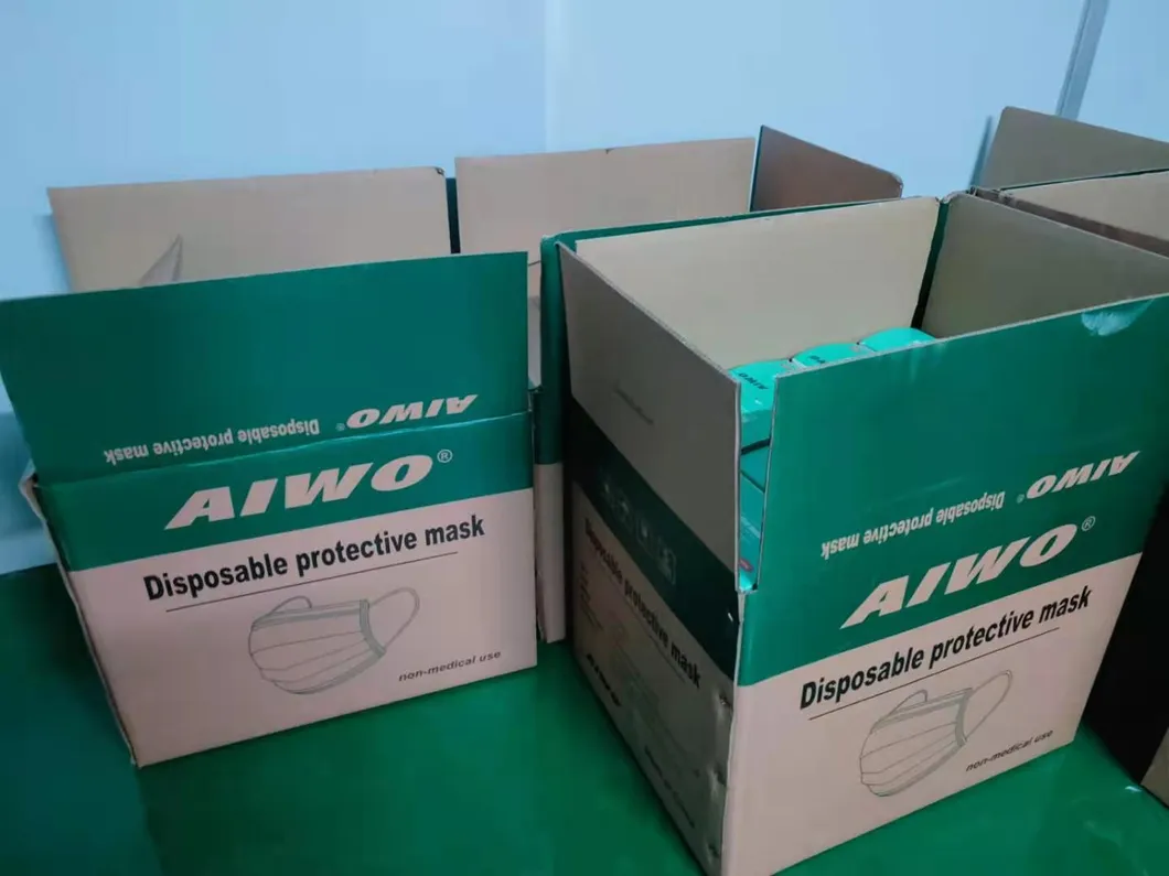 Disposable Mascarilla Negra and White Dental Dust Earloop Fabric Facemask Printed Custom 3 Ply Mask Black