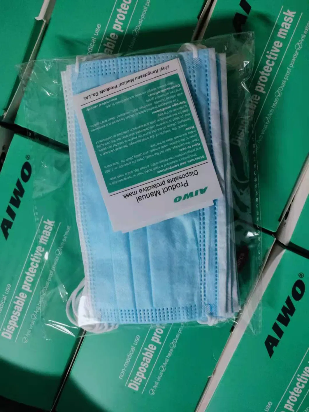 Disposable Mask 3 Layers Filter Respirator Anti-Dust Mouth-Muffle Bacteria Proof Flu Earloop Face Mouth Mask in Stock