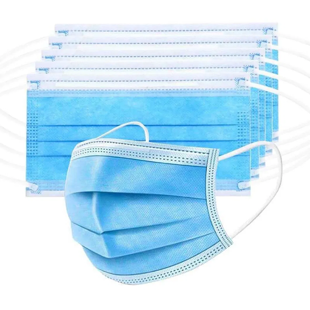 Disposable Mask 3 Layers Filter Respirator Anti-Dust Mouth-Muffle Bacteria Proof Flu Earloop Face Mouth Mask in Stock
