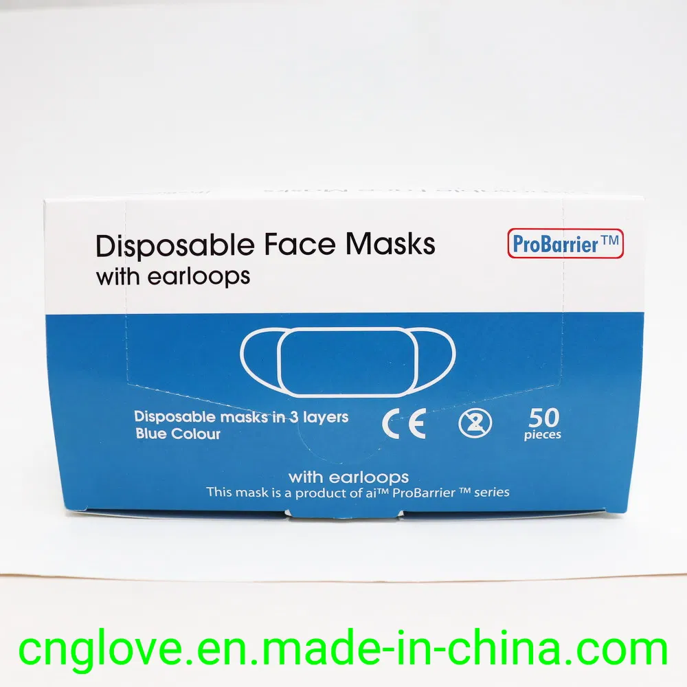 Disposable Mask/Dust Mask Non Woven with 3 Layers Blue Colour Protection