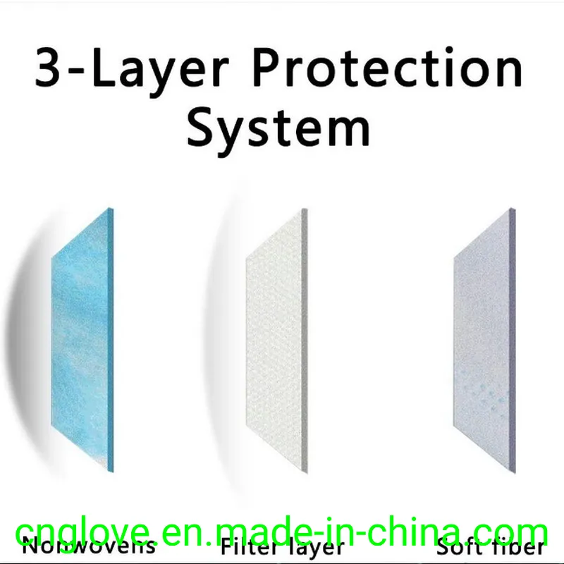 Disposable Mask/Dust Mask Non Woven with 3 Layers Blue Colour Protection