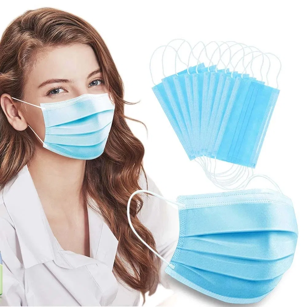 Disposable Non Medical Protective Non-Woven 3ply Facial Melt-Blown Earloop Face Mask