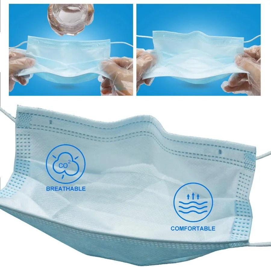 Disposable Non-Woven Face Mask Single Use Anti Dust Facial Mask