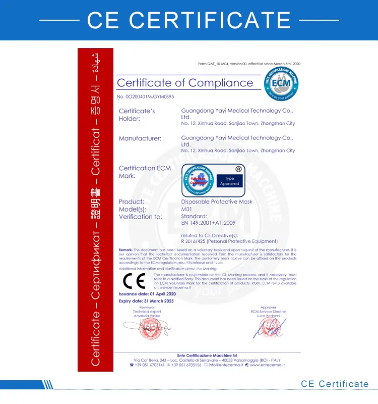 Disposable Non-Woven Protective Face Mouth Civil Mask