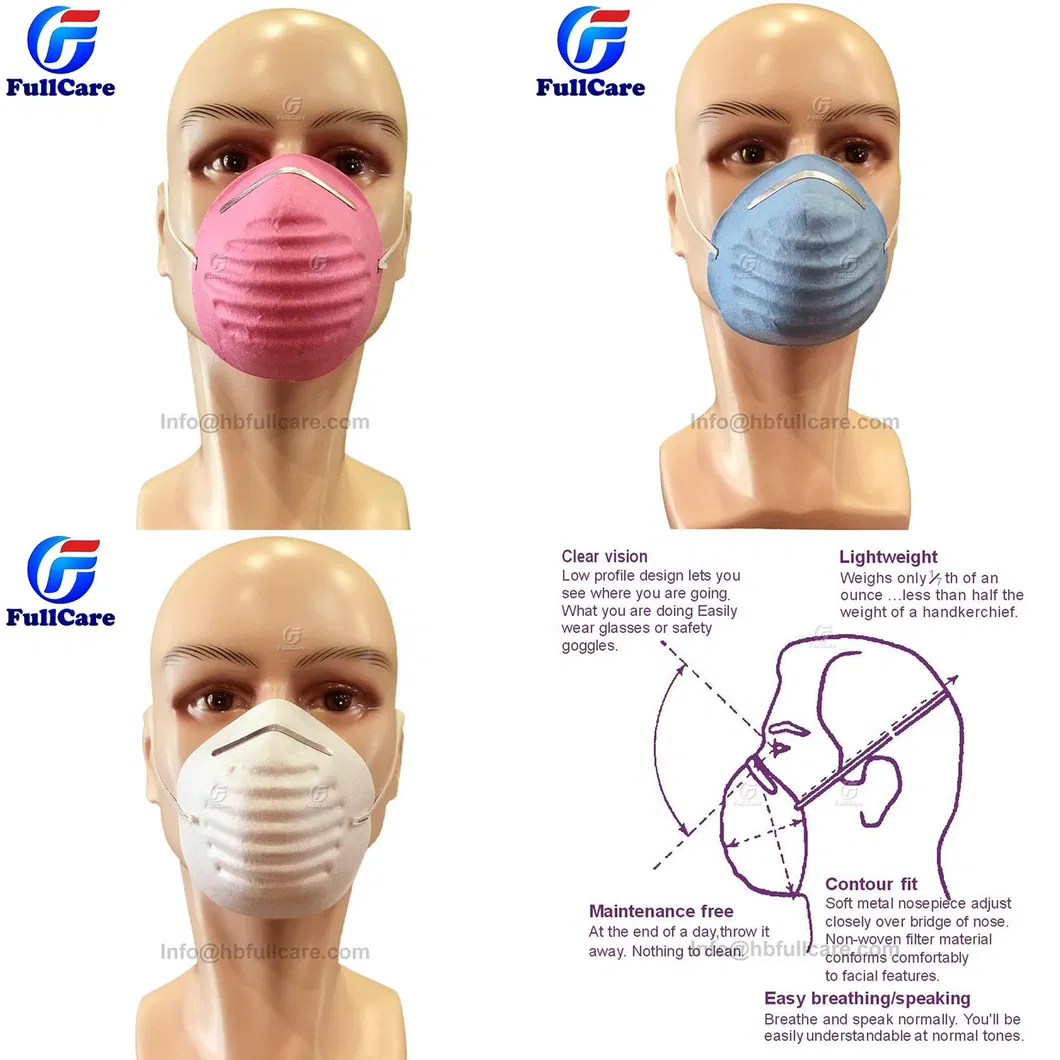 Disposable Nonwoven PP 1layer 160g 180g 220g Nuisance Dust Mask Particulate Respirator Safety Cover Dust Mask