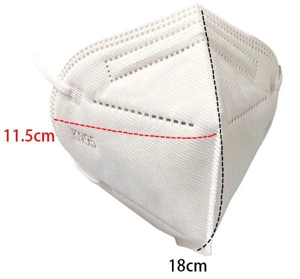 Disposable Protective 5-Layer Breathable Melt Blown Cloth Non Woven KN95 Mask
