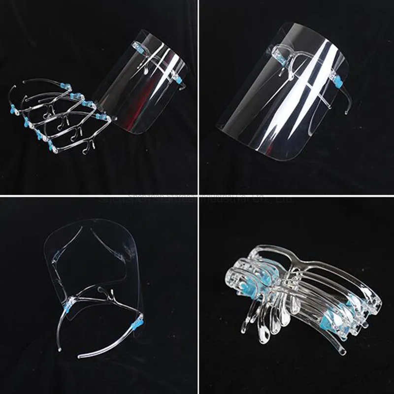 Clear Plastic Protective Glasses Frame Anti-Fog Face Shield