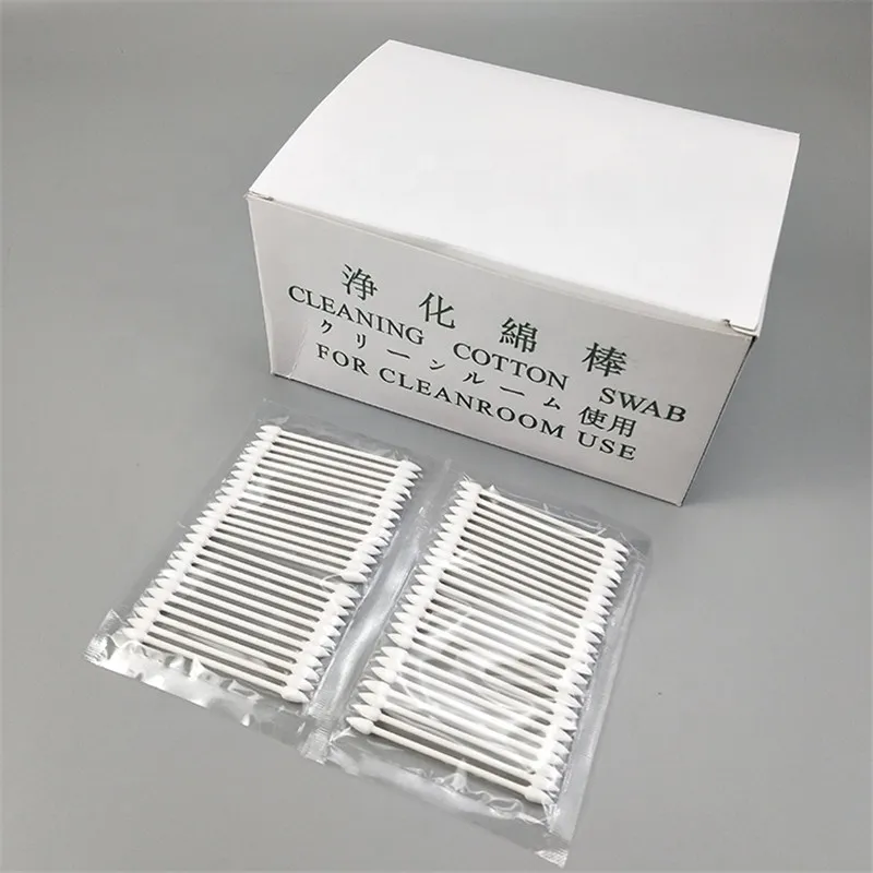 Double Tip Industrial Lint Free Cleanroom Cotton Swab for Cleaning Lens